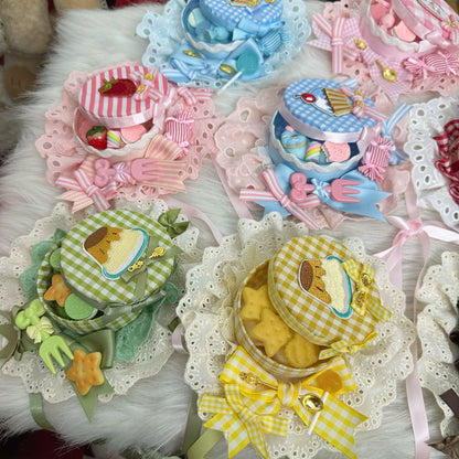 Chestnut Lolita - Sweet Lolita Candy Box Hat Handmade Lolita Top Hat