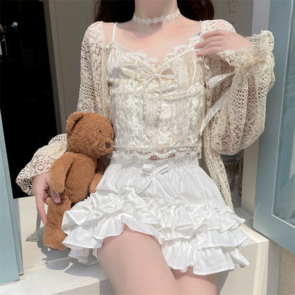 Sugar Girl - Daily Lolita Bloomers Anti-Exposure Pink Ruffle Safety Shorts