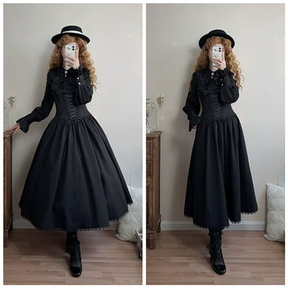 Forest Song - Astris - Reversible Classic Lolita High Waist Fishbone Skirt