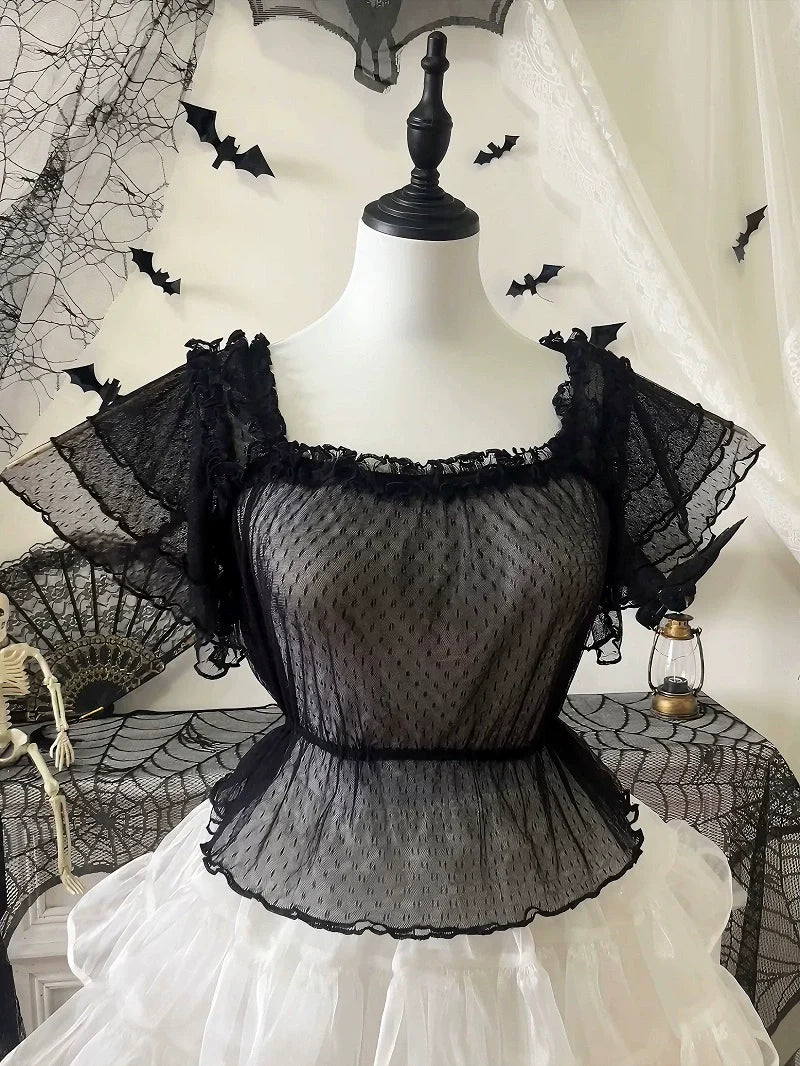 Yuexi - Plus Size Lolita Blouse Versatile Daily Loose Shirt