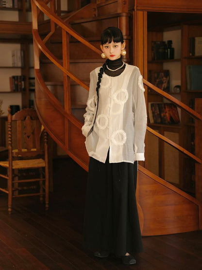 Elastic waist wide-leg pants 【s0000001623】