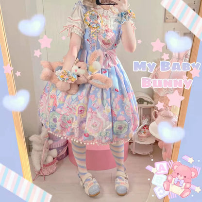 Suiyi - Sweetheart Knots - Sweet Lolita Dress Short Sleeve OP
