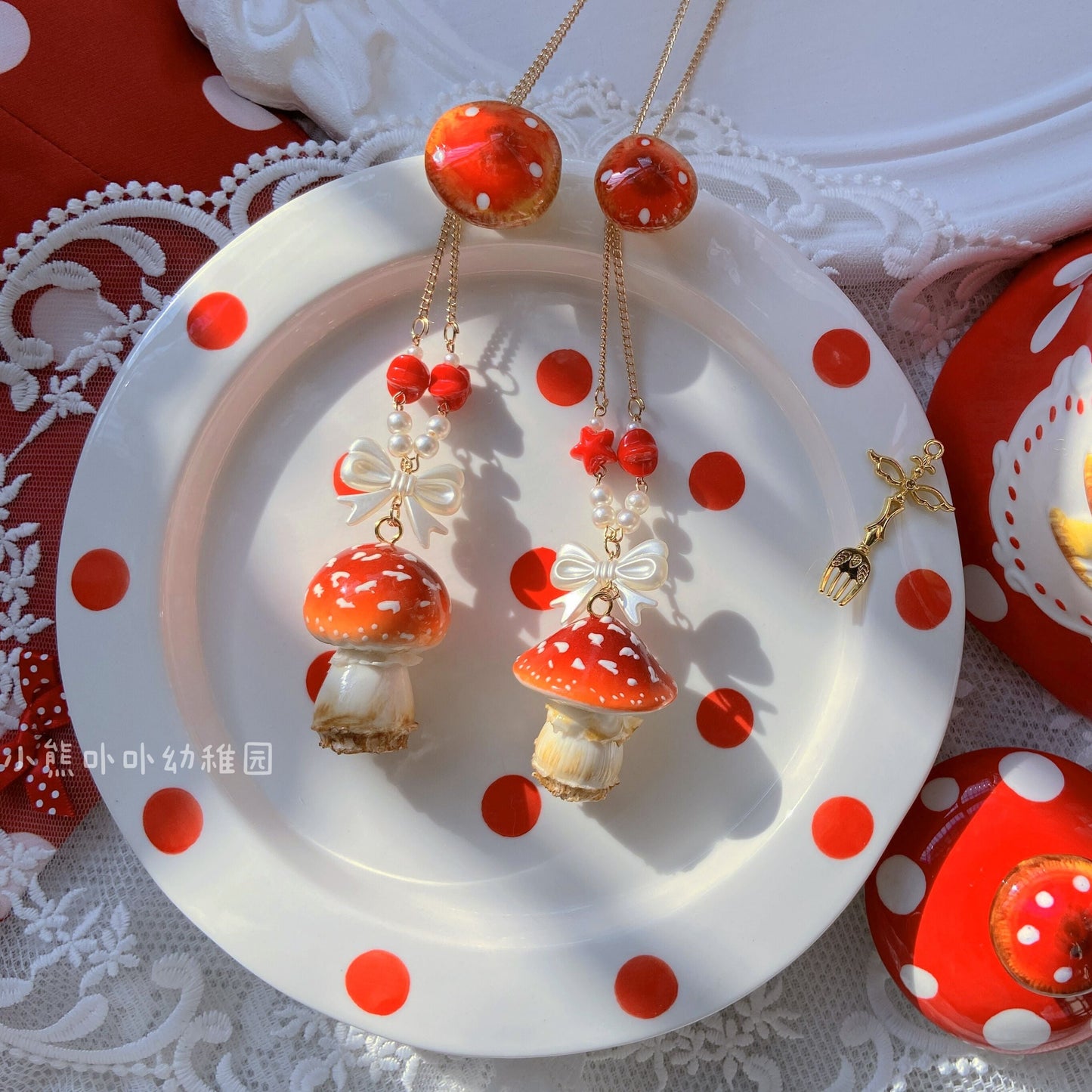 Bear Doll - Handcraft Kawaii Lolita Mushroom Necklace