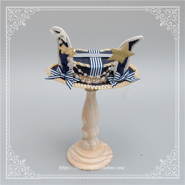 Fox Cherry - Lolita Rabbit Ears Top Hat Multiple colors