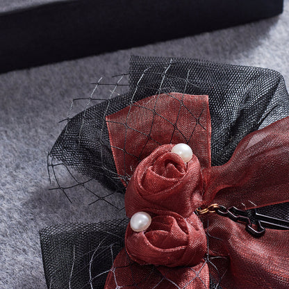 Sugar Time - Gothic Lolita Burgundy Hair Accessory