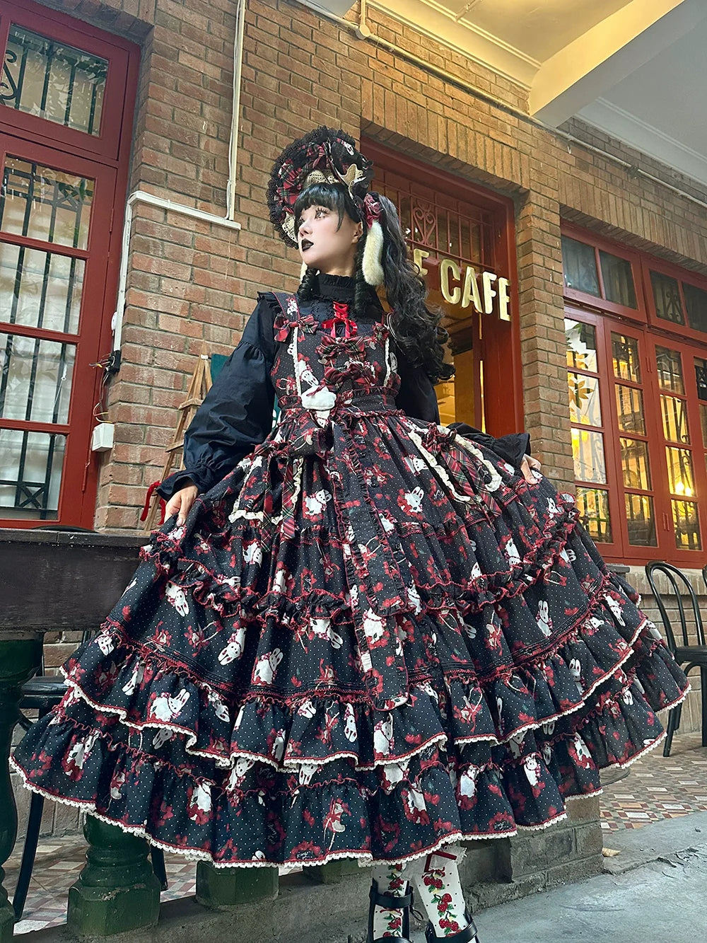 Miss Point - Forest Berry Bunny - Sweet Lolita JSK Elegant Bunny Print Dress