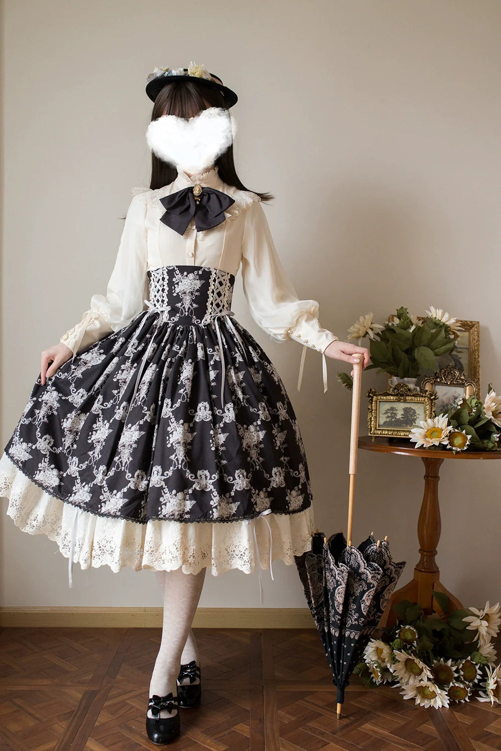 Miss Point - Customized Vintage Lolita Skirt Elegant Pullover Fishbone SK