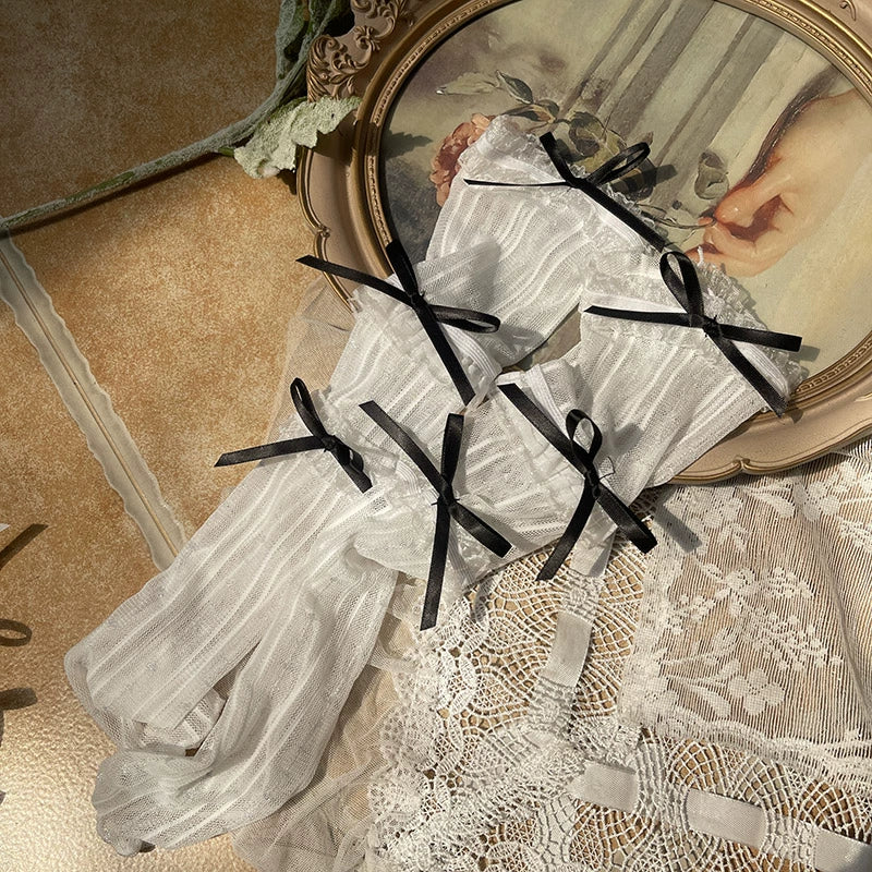 WAGUIR - Sweet Lolita Mid-Calf Socks 3-Layer Lace Mesh Fairy Thin Socks