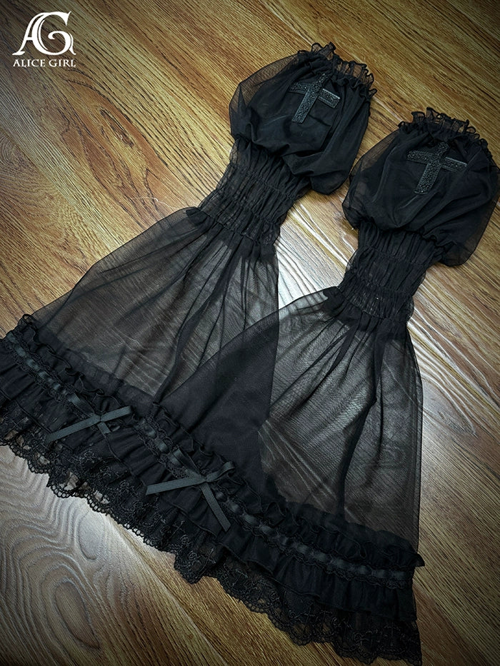 Alice Girl - Cross Princess - Sweet Lolita Princess Sleeves Cross Embroidery Sleeves