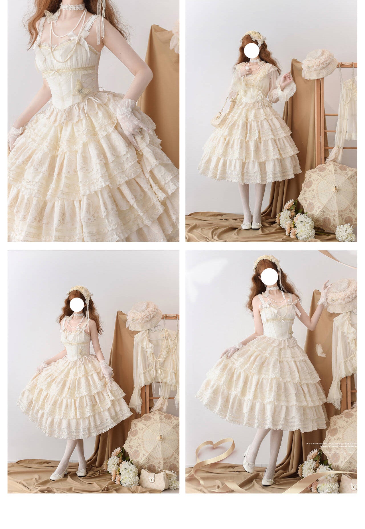 MEEKWIND - Miss Flora - Elegant Lolita Bodice Suit Tiered Skirt