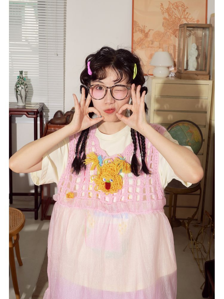 Hand-knitting skirt vest【s0000001565】