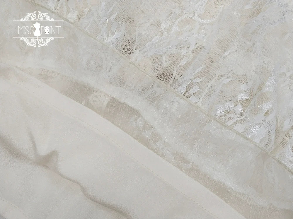 Miss Point - Dawn Girl - Reto Elegant lolita OP Dress Lace Long Sleeve