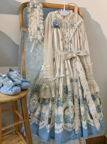DreamWhale - Floral and Bird Series - Classic Lolita JSK Suit Floral Print Dress