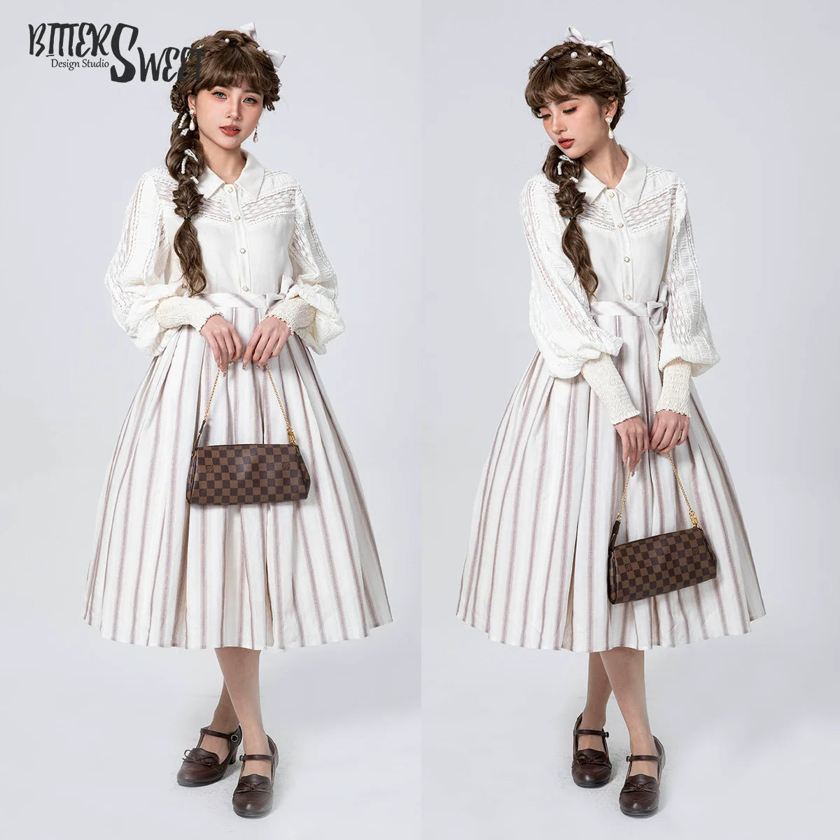 Bitter Sweet - Late Spring - Vintage Lolita Shirt Lace Long Sleeve Blouse