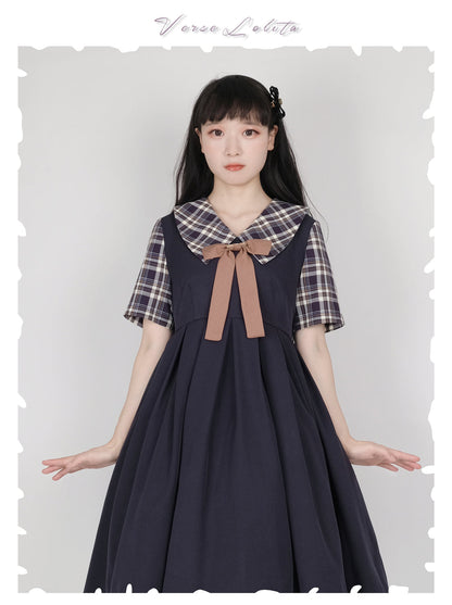 EESSILY - Macaron Waffle - Kawaii Lolita Short Sleeve Summer OP