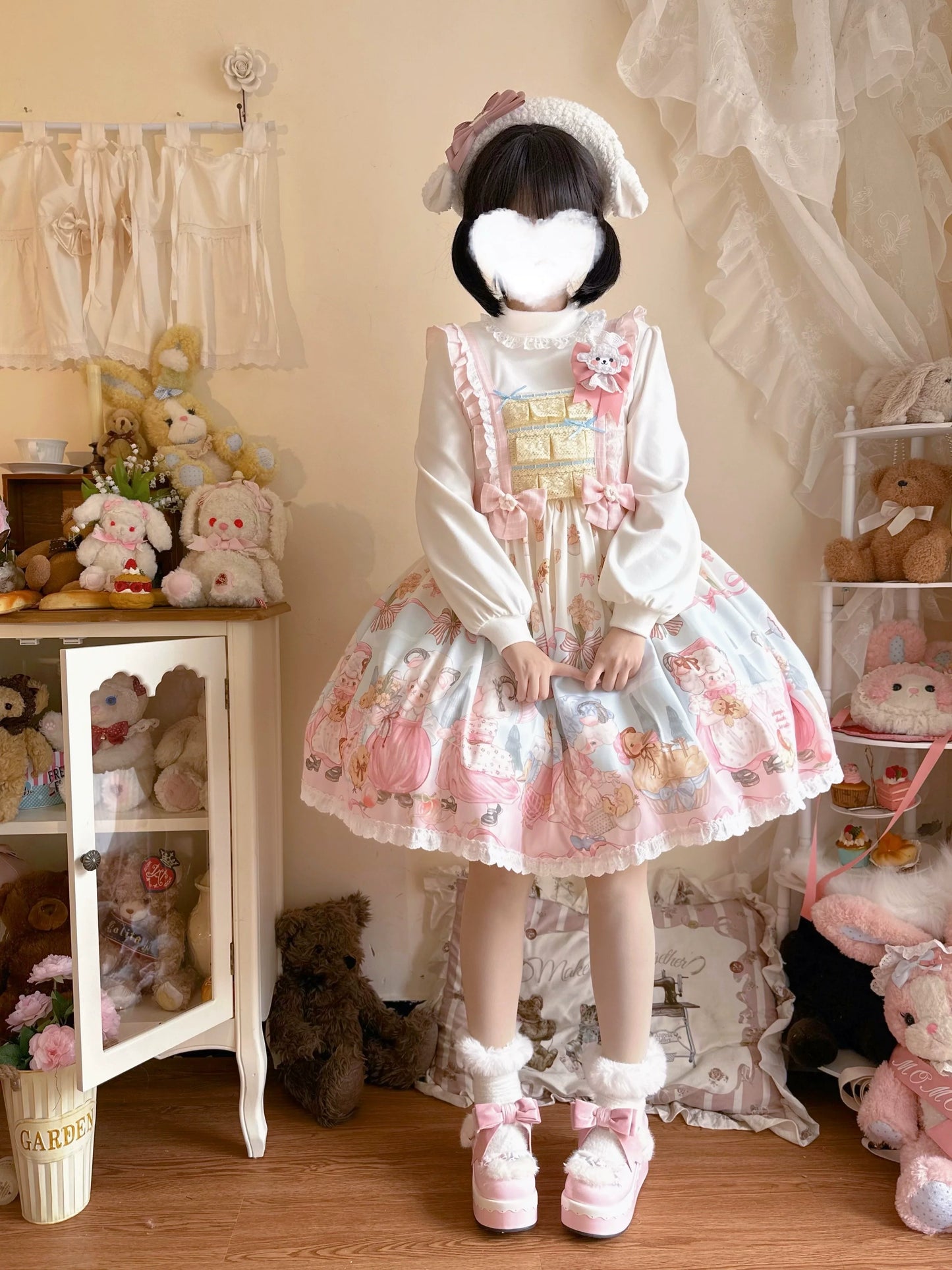 MeowMeow - Winter Lolita Top Autumn Winter Puff sleeve Innerwear