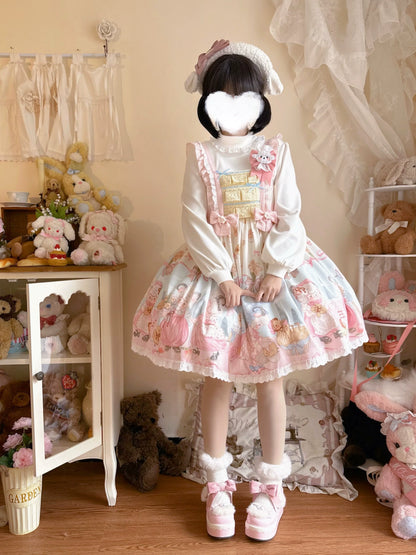 MeowMeow - Winter Lolita Top Autumn Winter Puff sleeve Innerwear