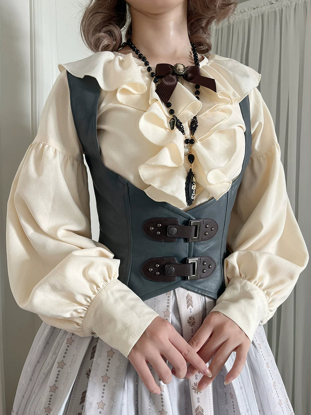 Miss Point - Demon Hunter's Diary - Gothic Lolita PU Leather Vest