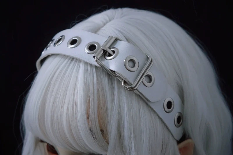 Strange Sugar - Gothic Lolita KC Faux Leather Punk Lolita Hair Accessories