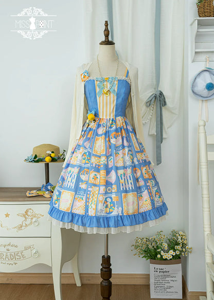 Miss Point - Daisy Lemon - Daily Lolita Lemon Print JSK Customized