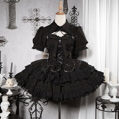 OCELOT - Contract Cross - Gothic Sweet Lolita Short Dress