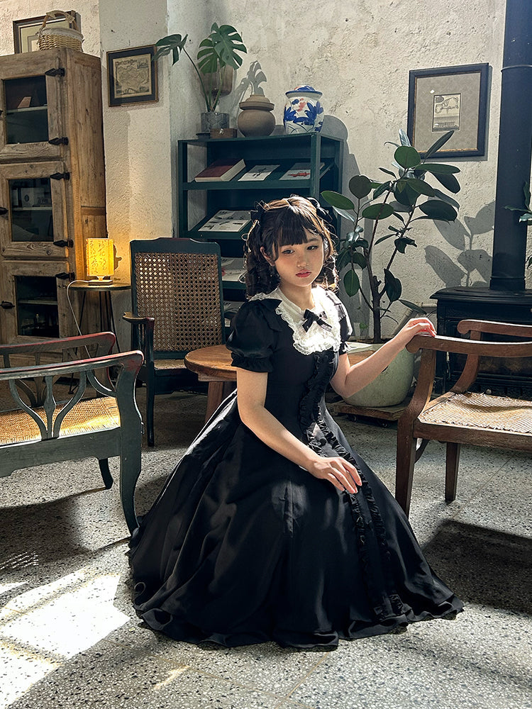 Sweet Wood - Long Vesion Elegant and Vintage Lolita OP