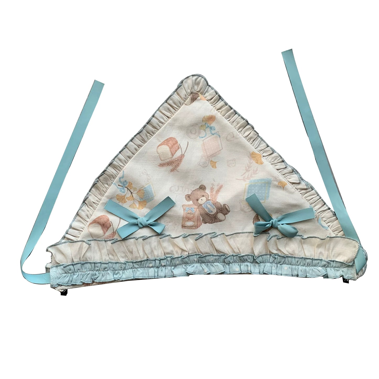 Chubby Cat Diary - Harvest Bear - Plus Size Country Lolita OP Dress with Teddy Bear Print