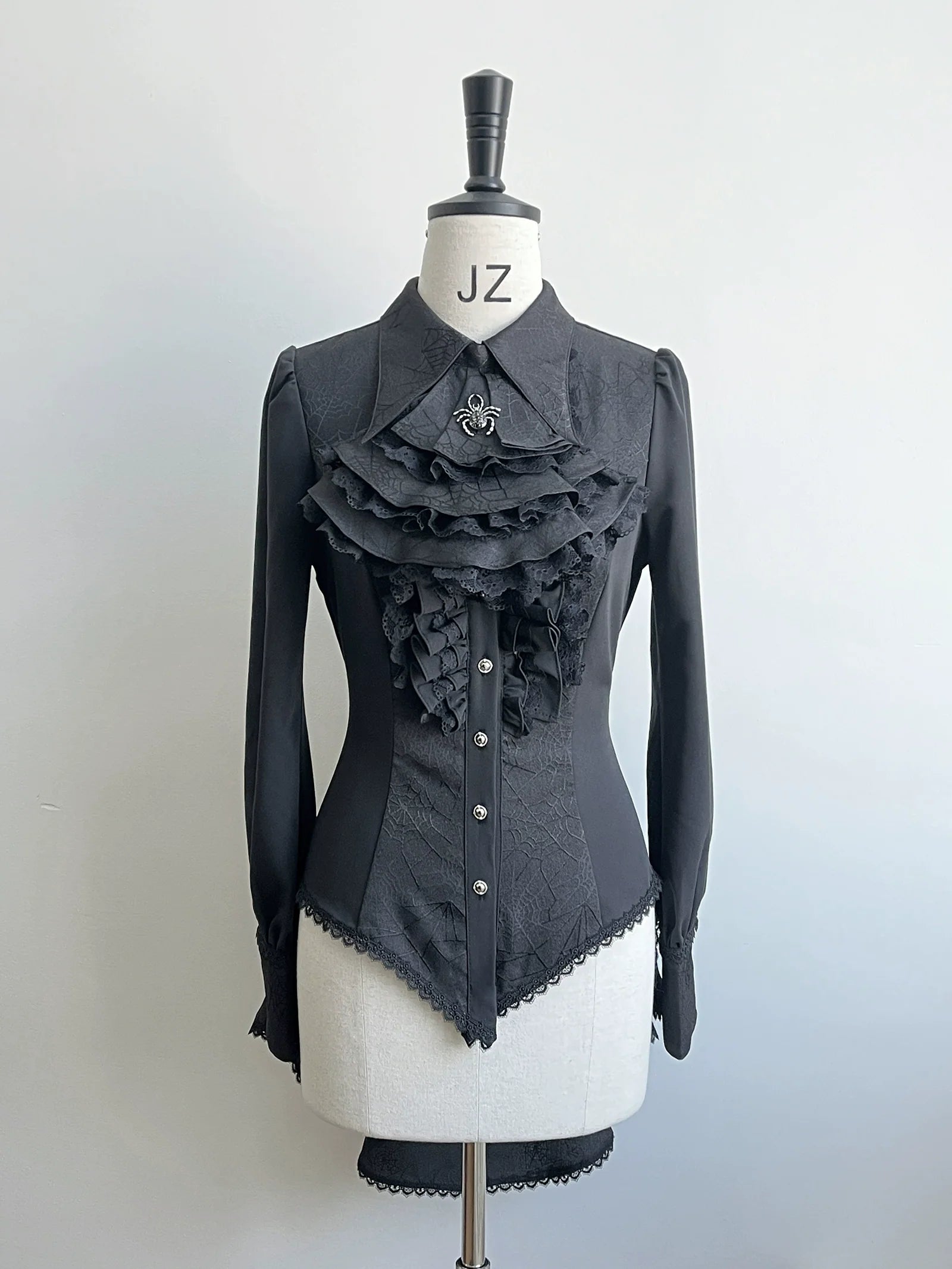 Little Dipper - Cold Rice - Ouji Lolita Shirt With Spiderweb Pattern in Several Versions