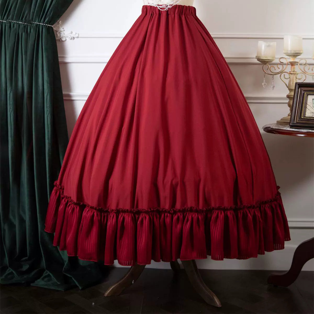 Muppet Mind Ben - Daily Lolita Extended Underskirt Black White and Red Lolita Skirt