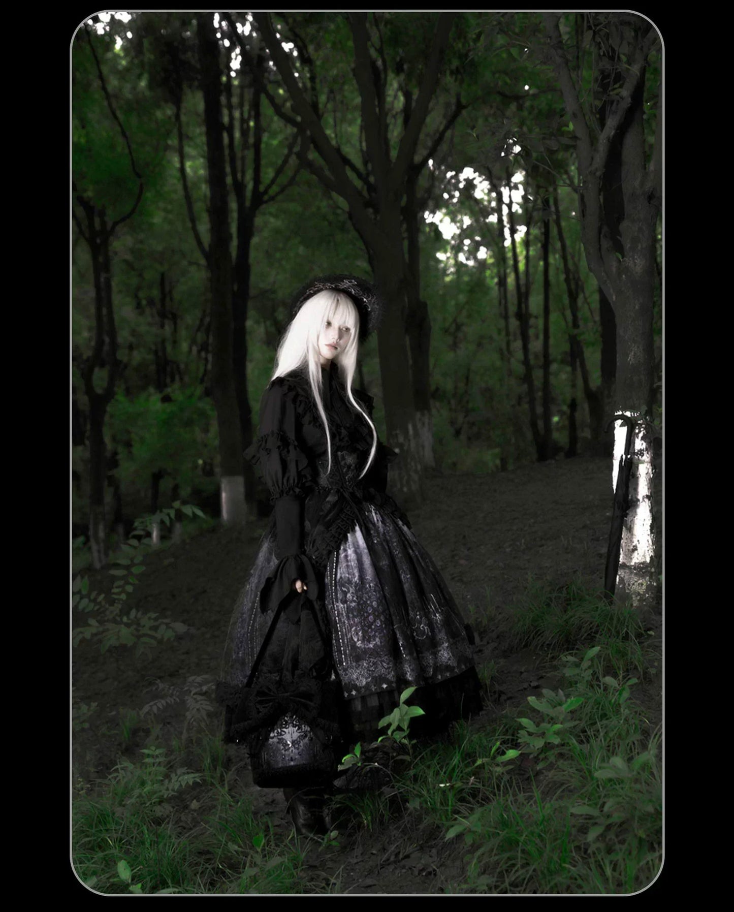 Susin Lolita - Bone-Eroded Butterfly - Gothic Lolita JSK & SK Set