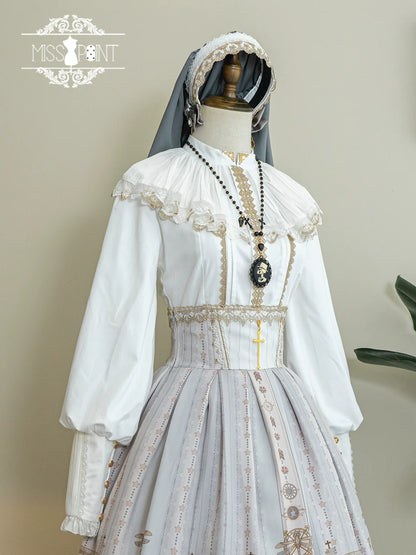 Miss Point - Demon Hunting Notes - Elegant Lolita Blouse Ruffled Collar