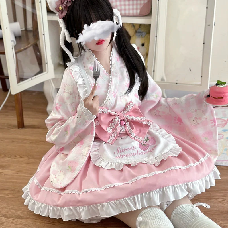 Hanguliang - Han Lolita OP Dress Japanese Style Dress for Summer Wear