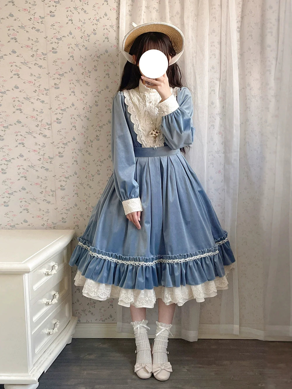 Miss Point - Customized Lolita Dress Vintage Elegant Velvet OP Dress
