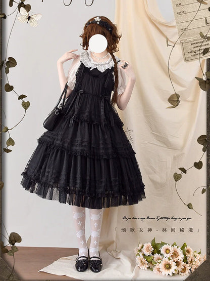 Polyhymnia - Secret Forest - Classic Lolita JSK Dress Multi-layered Dress Summer Gauze Dress