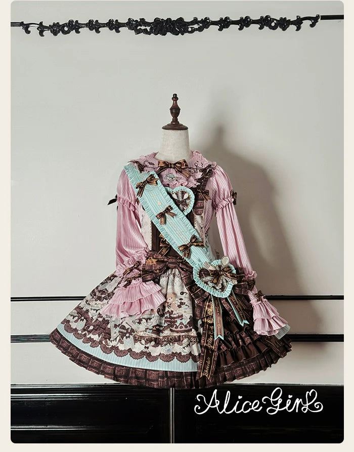 Alice Girl - Bear Chocolate Bar - Kawaii Lolita Headdress Set
