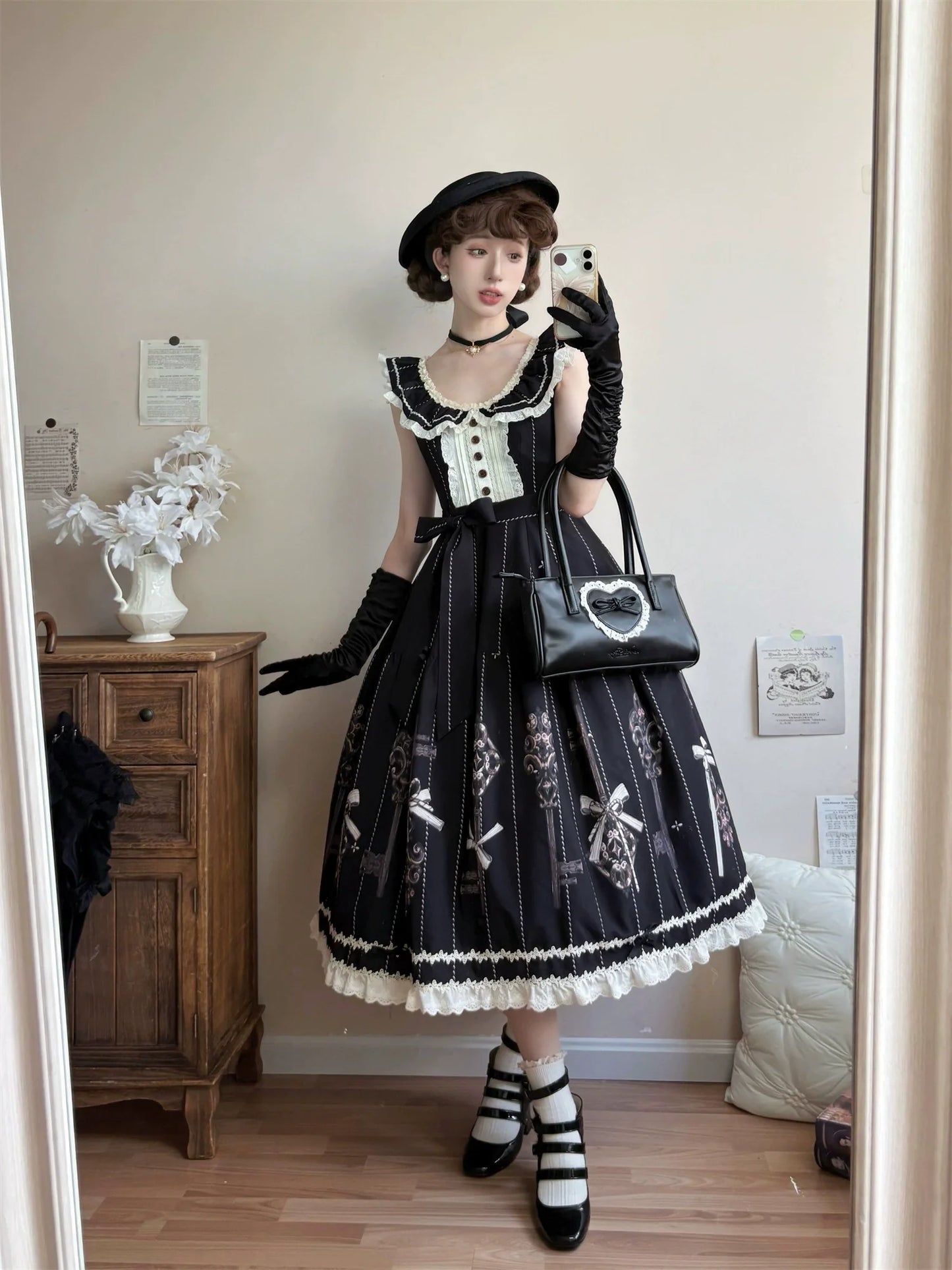 Uncle's Workshop - Secret Key - Classic Lolita Dress Suit, Key Print