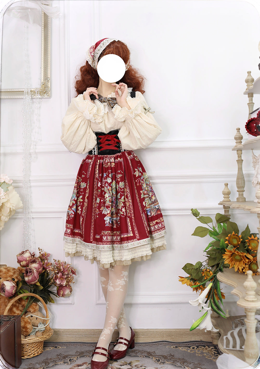 Miss Point - Praise of Abundance - Bavarian Velvet Lolita Jumper Dress