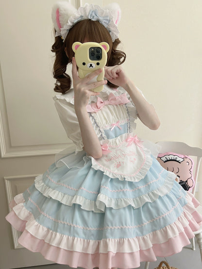 Sugar Girl - Cat Ear Tale - Sweet Lolita Jumper Dress Suspender Dress