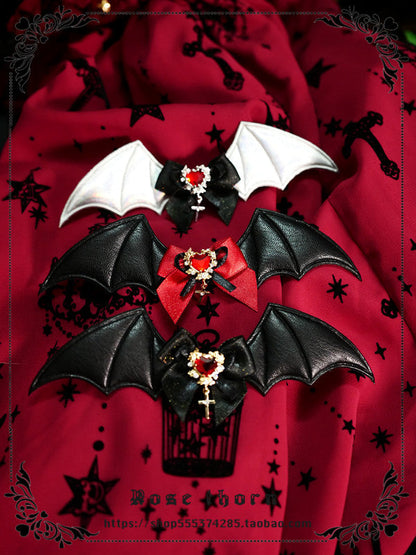 Rose Thorn - Multicolors Gothic Lolita Little Bat Brooch Hairpin