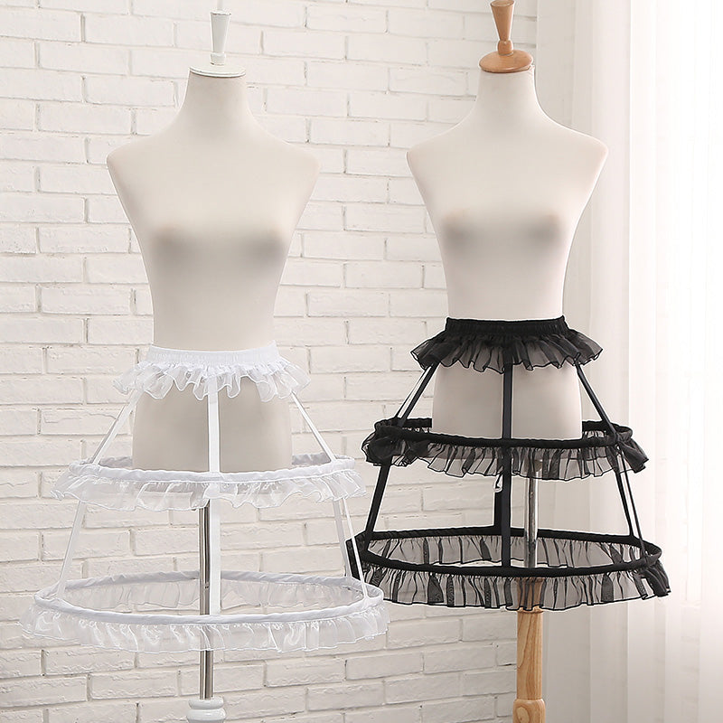 Manyiluo - Adjustable Lolita Petticoat Fish-bone Hollow-out Pannier