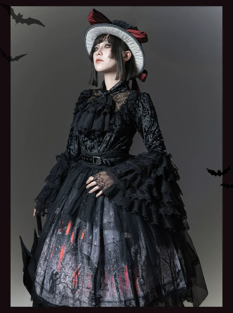 TALEBRINGER - The Sanguivorous Clan 2.0 - Gothic Lolita Coat, Blouse & SK