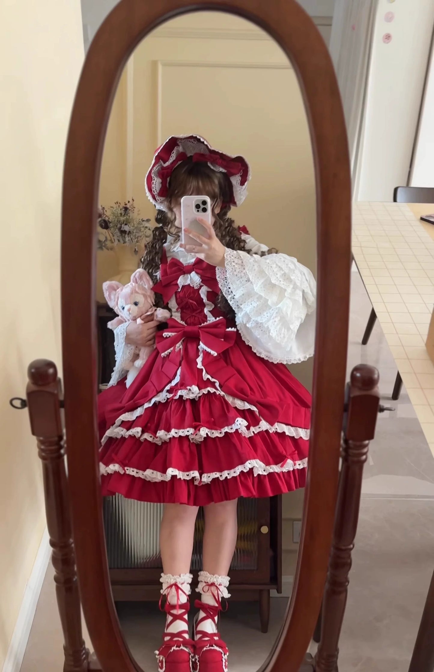 Chubby Cat Diary - Gryza - Plus Size Princess Lolita JSK, Cotton Tiered Ruffles