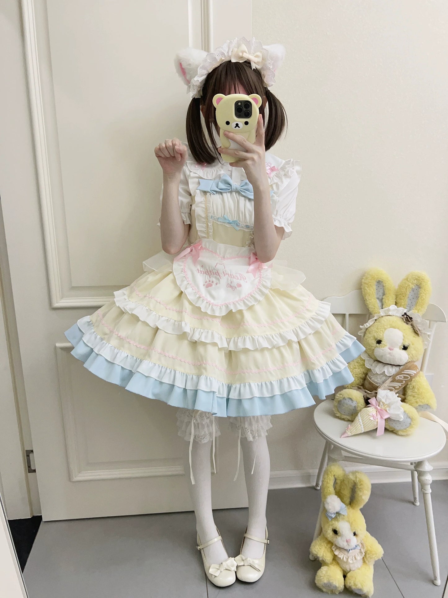 Sugar Girl - Cat Ear Tale - Sweet Lolita Jumper Dress Suspender Dress