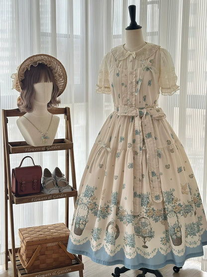 DreamWhale - Floral and Bird Series - Classic Lolita JSK Suit Floral Print Dress
