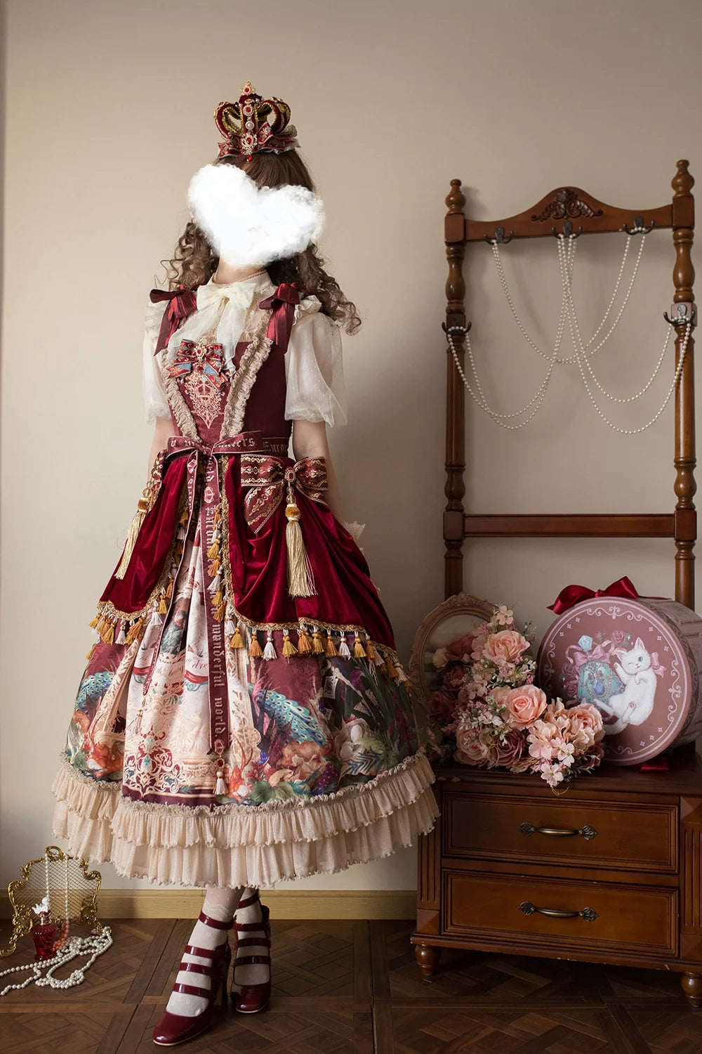 Miss Point - Kaleidoscope - Retro Lolita Dress Oil Painting Print JSK Dress Customized