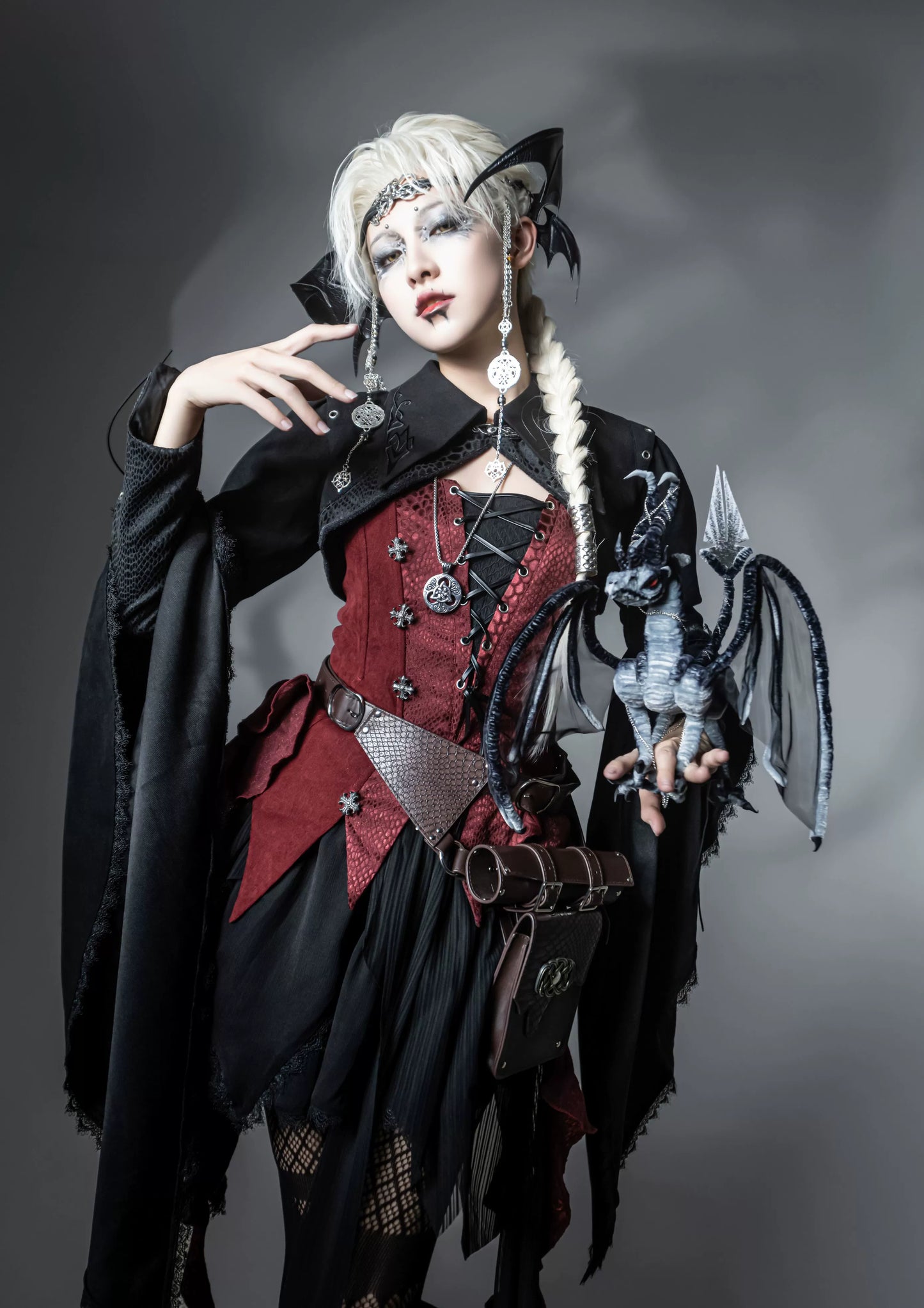 Wuyuzhe - Dragoon Knight 3.0 Version - Western Fantasy Style Lolita Irregular Skirt Set Lolita Vest