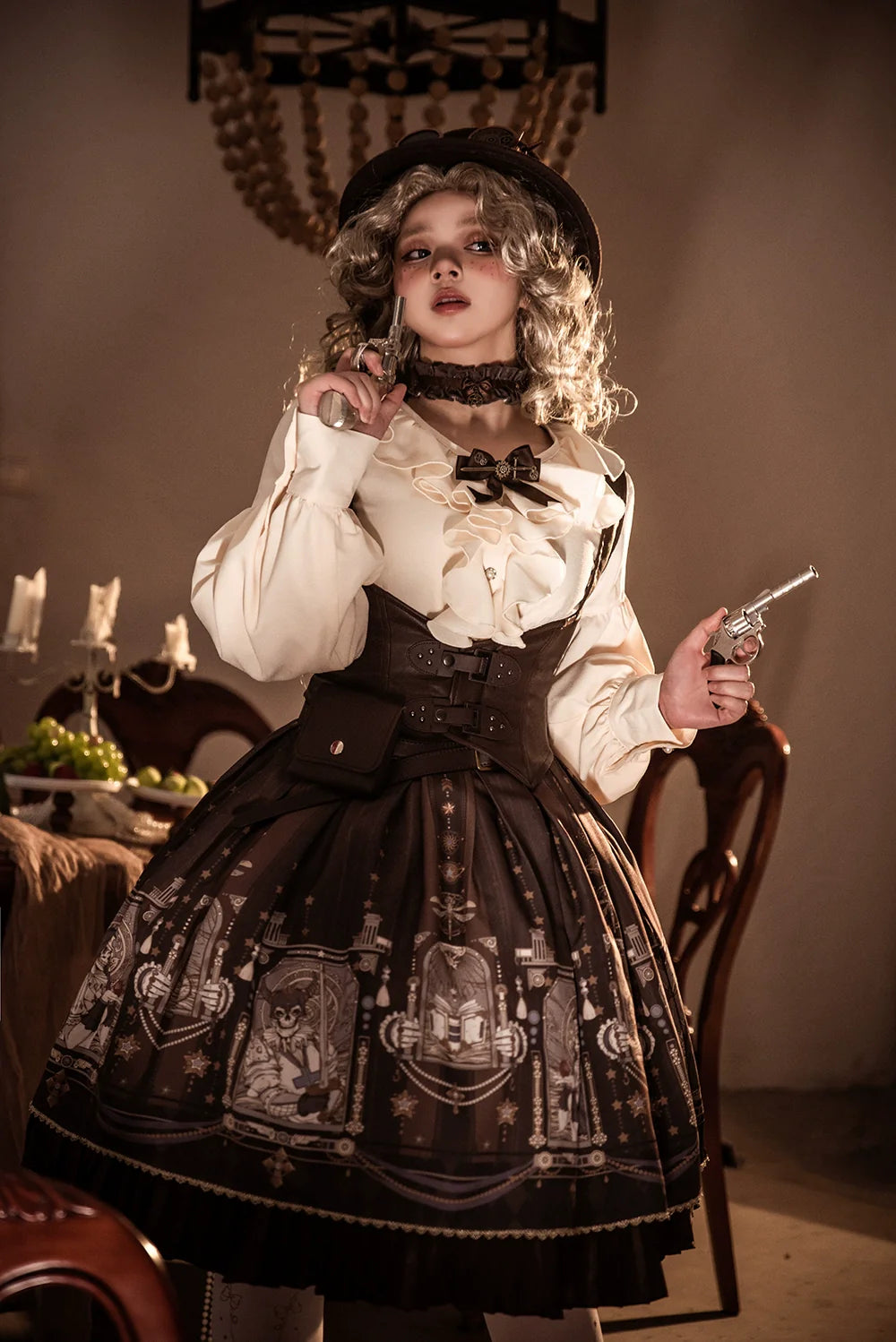 Miss Point - Demon Hunter's Diary - Gothic Lolita PU Leather Vest