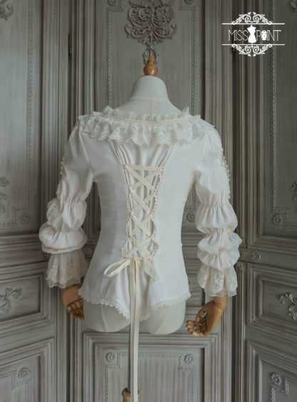 Miss Point - Elizabeth Meow - Classic Lolita Blouse Lotus Root Sleeve Lolita Shirt