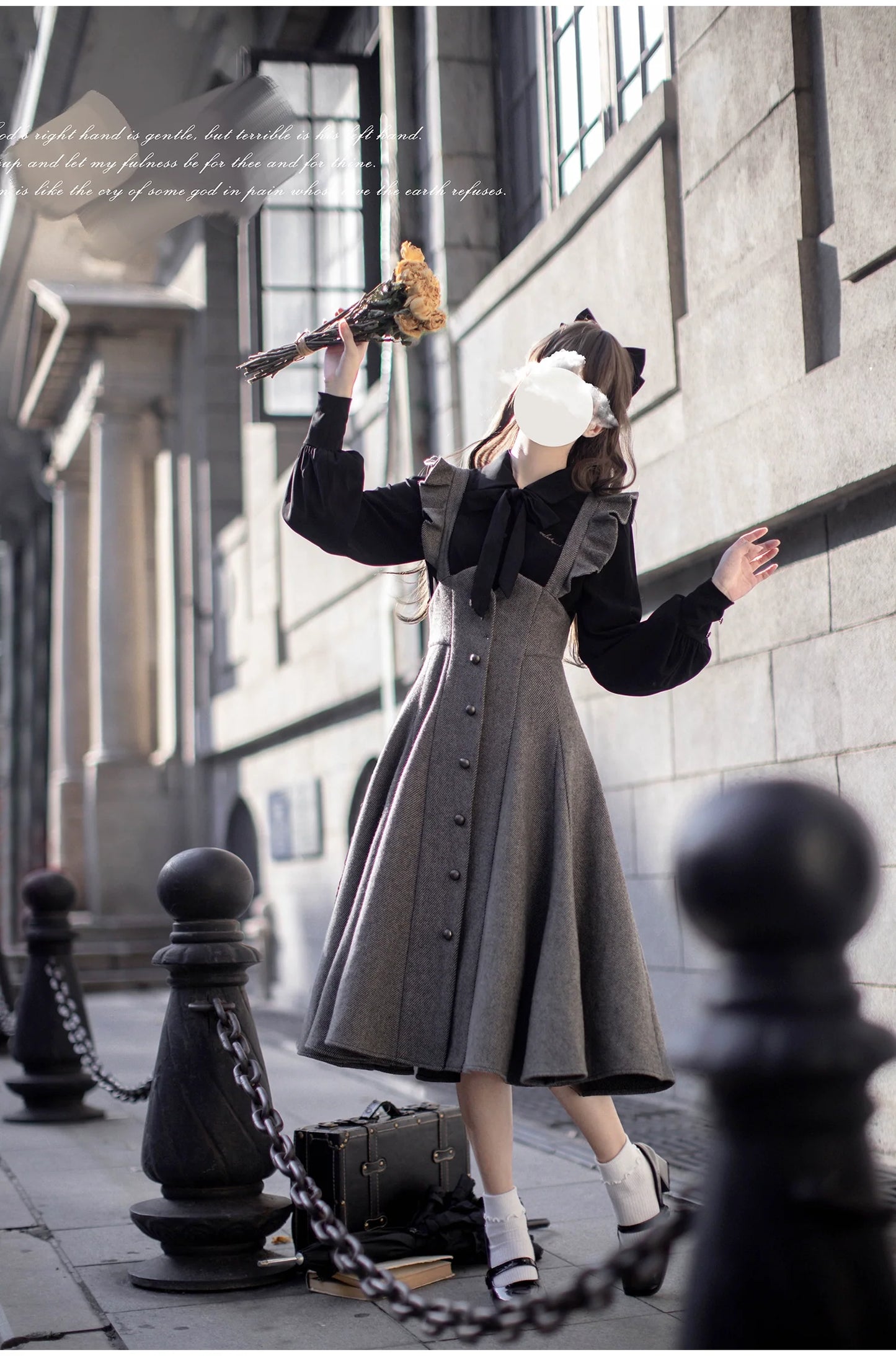 HuTaoMuJK - Serena - Elegant Woolen Lolita JSK Dress Set