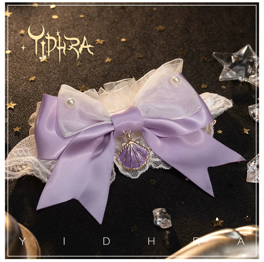 Yidhra - Lolita Ankle Socks Detachable Sock Cuffs With Bow/Pendant